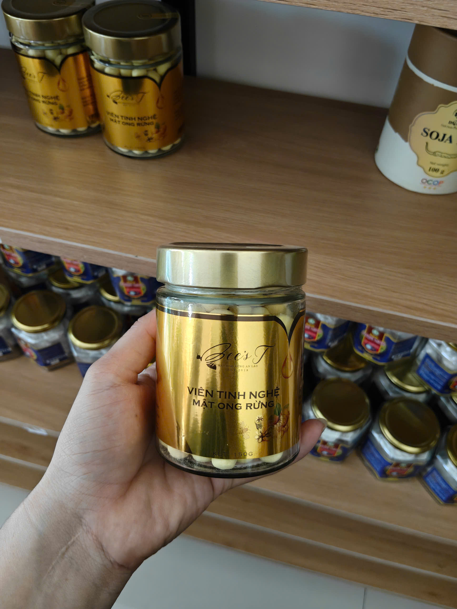 Viên tinh nghệ mật ong rừng 150g
